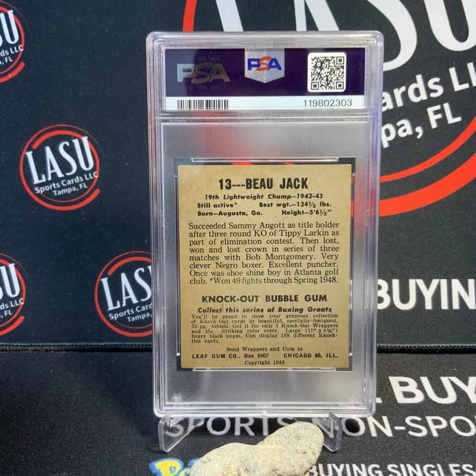 1948 Leaf #13 Beau Jack PSA 3.5 - Image 2 of 2