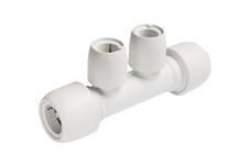 Hep2O 22mm x 15mm 2 Port Open Manifold - FREE Next-Day Delivery