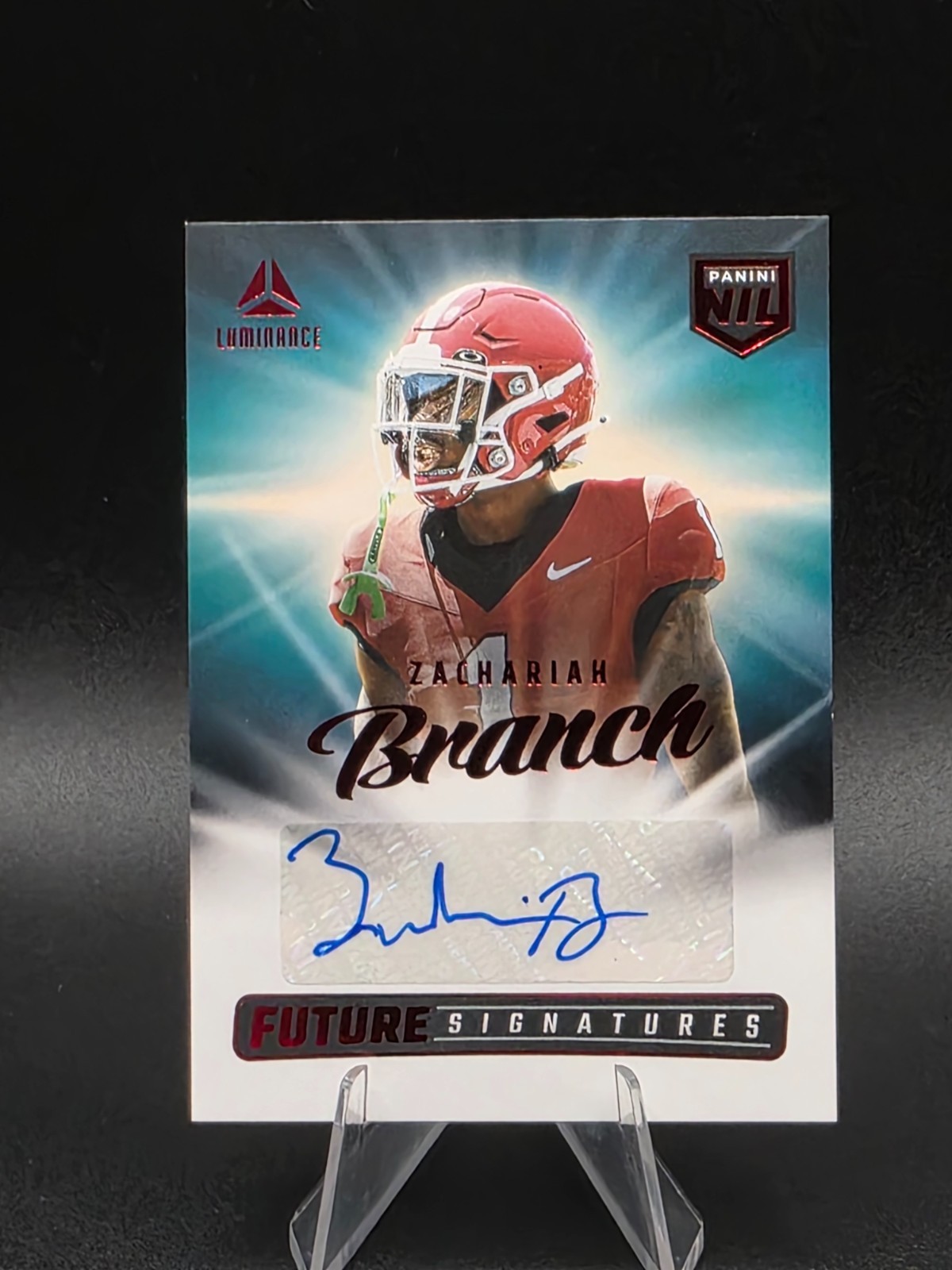2025 Panini Luminance Zachariah Branch NIL-ZBH Future Signatures Red Auto