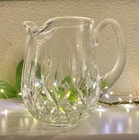 Vtg Waterford Crystal Lismore Water Pitcher With Ice Lip 6.25” 32oz Signed