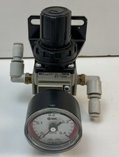 SMC AR20K-01B / AR20K01B (USED) With Gauge, Fitting And Mounting Bracket