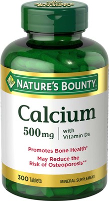 Nature's Bounty Calcium Plus Vitamin D3 Softgels 500mg 400 IU 300 Count
