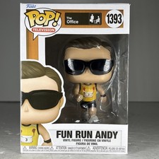 Funko Pop! Televisión: The Office Fun Run Andy #1393 Figura Vinilo + Protector