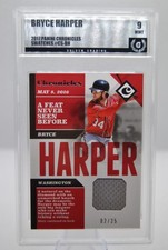2017 Panini Chronicles #CS-BH Bryce Harper Chronicles Swatches - Golden 9 #/25