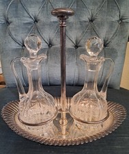 Menage Essig und &Ouml;l Versilbert