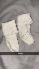 Baby Girl Baby Boy Beige Long Newborn Sock.Primark