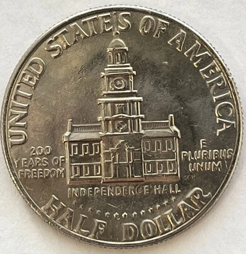 1976 Kennedy Clad Bicentennial Half Dollar Taken from a US Uncirculated Mint Set