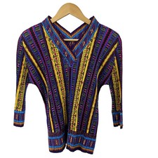 PLEATS PLEASE - Navy Yellow Multi Women's Cutsew