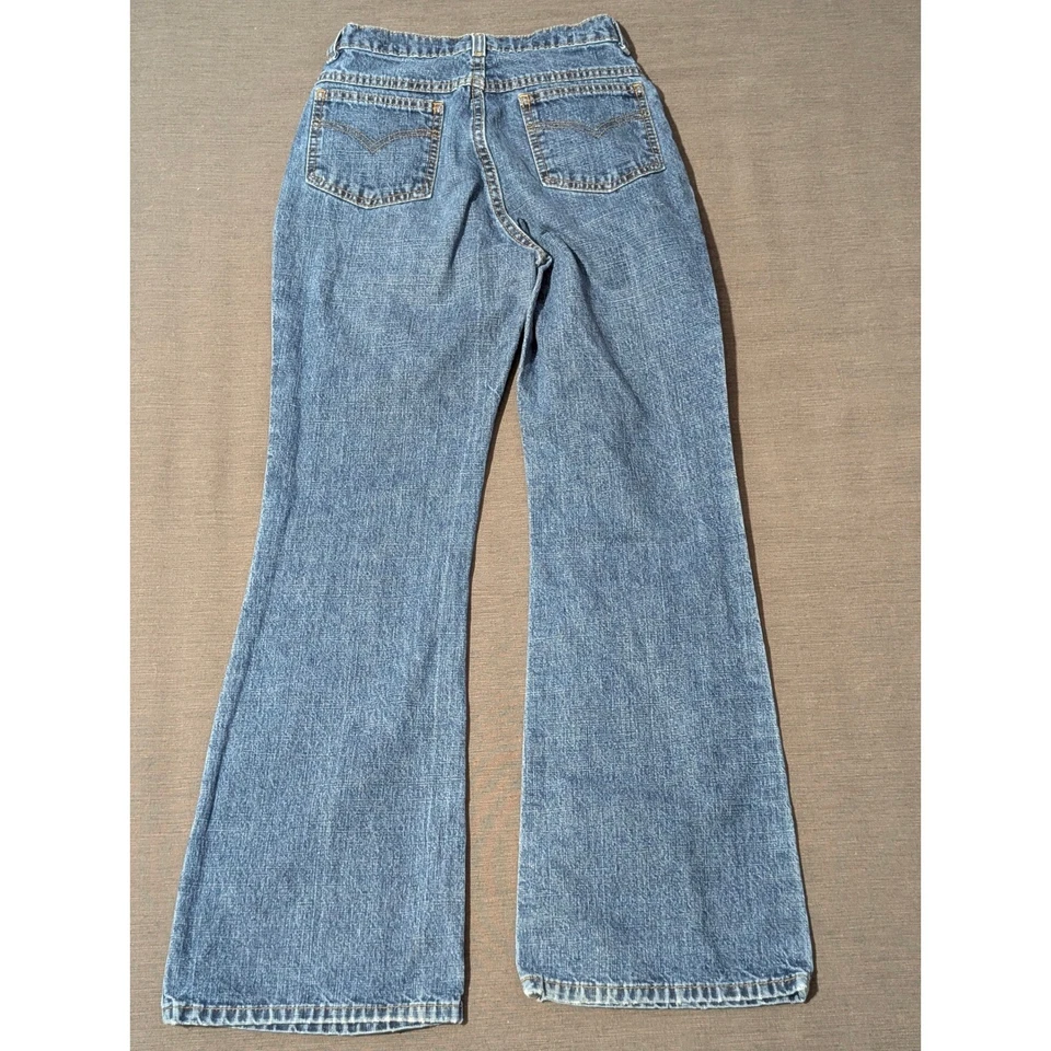 Motherhood Maternity Blue Denim Flare Leg Pull-On Panel Jeans Pants Size Xsmall - Image 2 of 3
