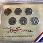 Legend of the Buffalo Nickels 6 Coin Circulated Set. Cracked Case