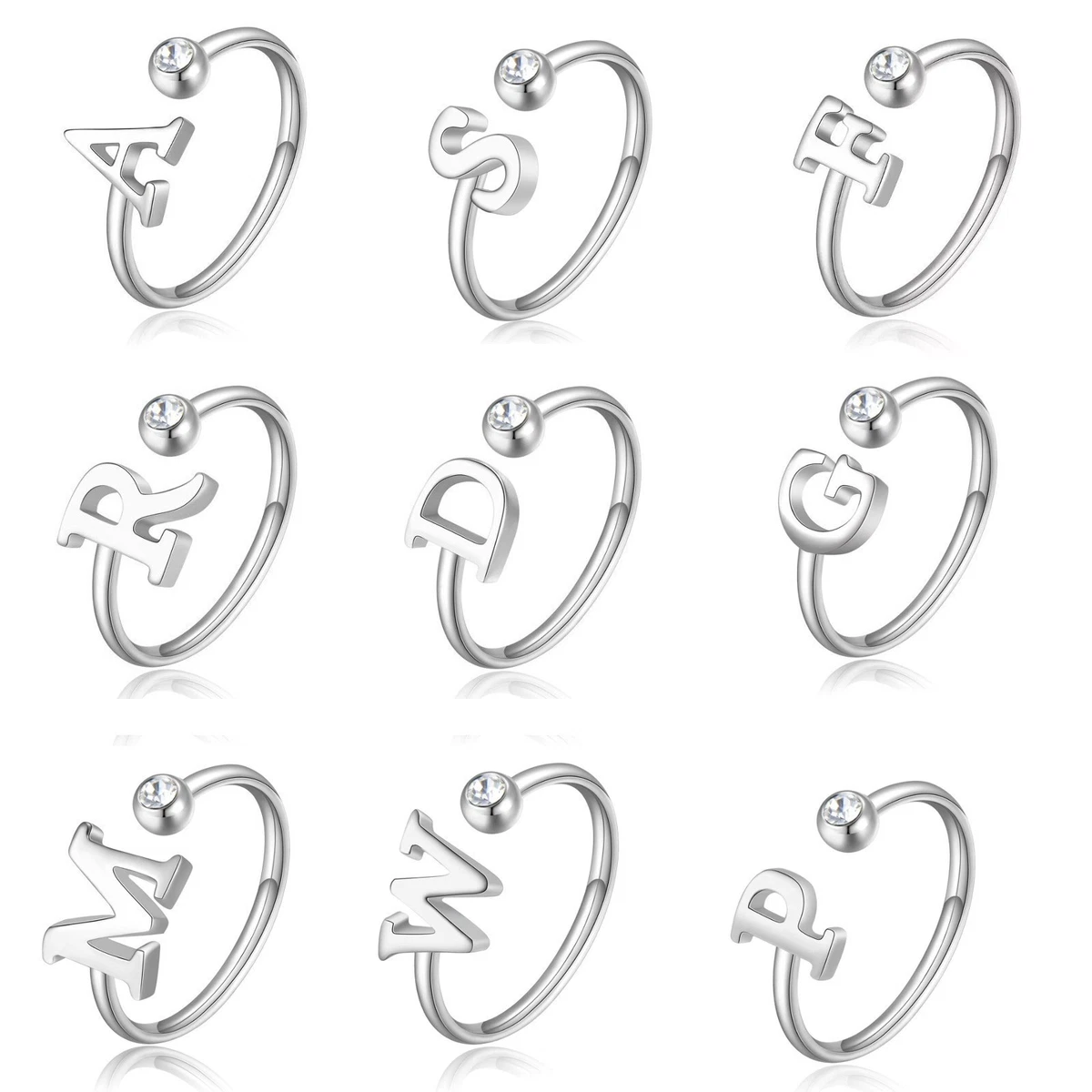 Anello Con Sigillo In Oro Personalizzato: Iniziale - Foto 1