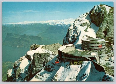 Continental Chrome Postcard Pilatus Hotel Kulm St Moritz Switzerland