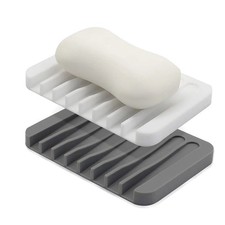 Self Draining Silicone Soap Dish Non Slip Bathroom Kitchen Soap Holder
