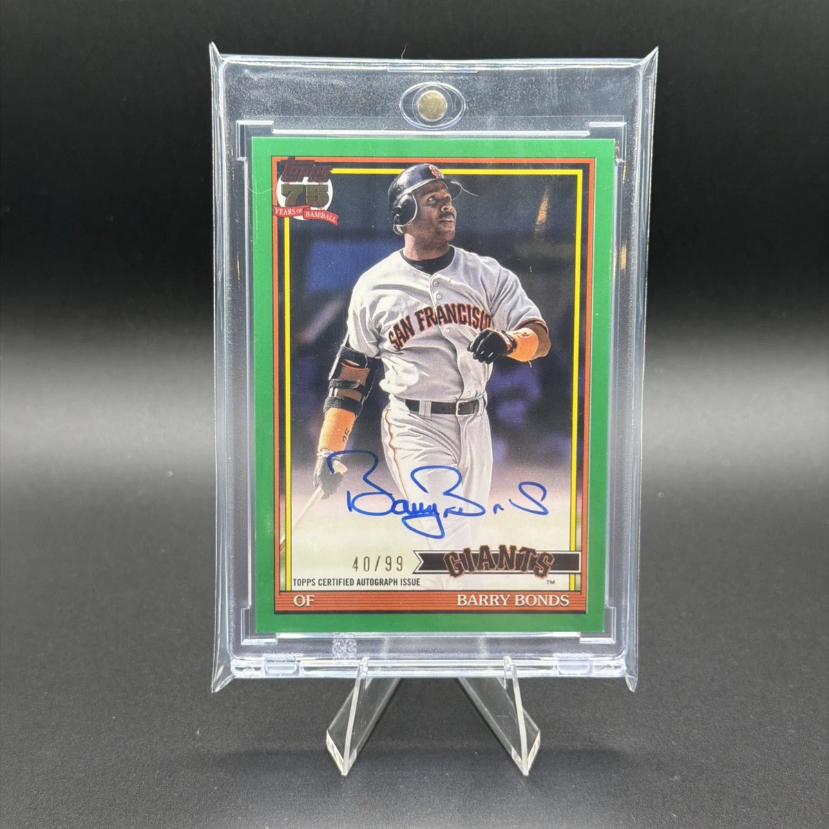 Barry Bonds Topps Serial Numbered Baseball Sports Trading Cards