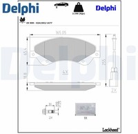 Delphi LP1953LC Bremsbelagsatz FüR Scheibenbremse Bremsbelagsatz FüR Ford