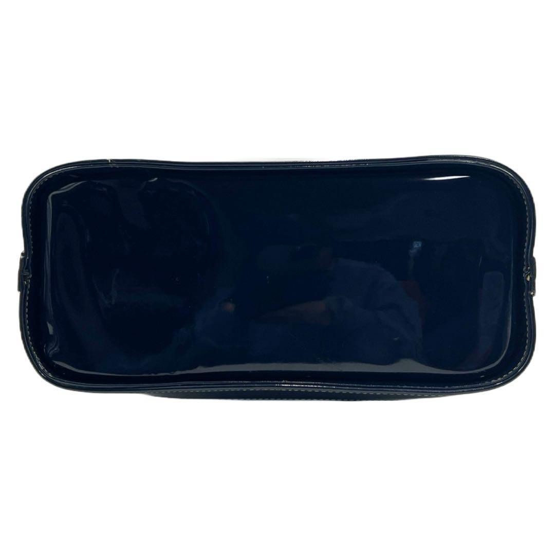 Valentino Garavani Vintage 2-Way Shoulder Bag Navy Gold Leather Damaged Japan thumbnail 4