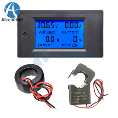 Multimètre Numérique PZEM-061 - Mesure Tension, Courant, Puissance, Fréquence Et énergie - 80-260V AC