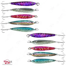 10pcs Fish WOW! 1oz Fishing Trolling Mega Metal Live Fish Jig luna bait 5-color 