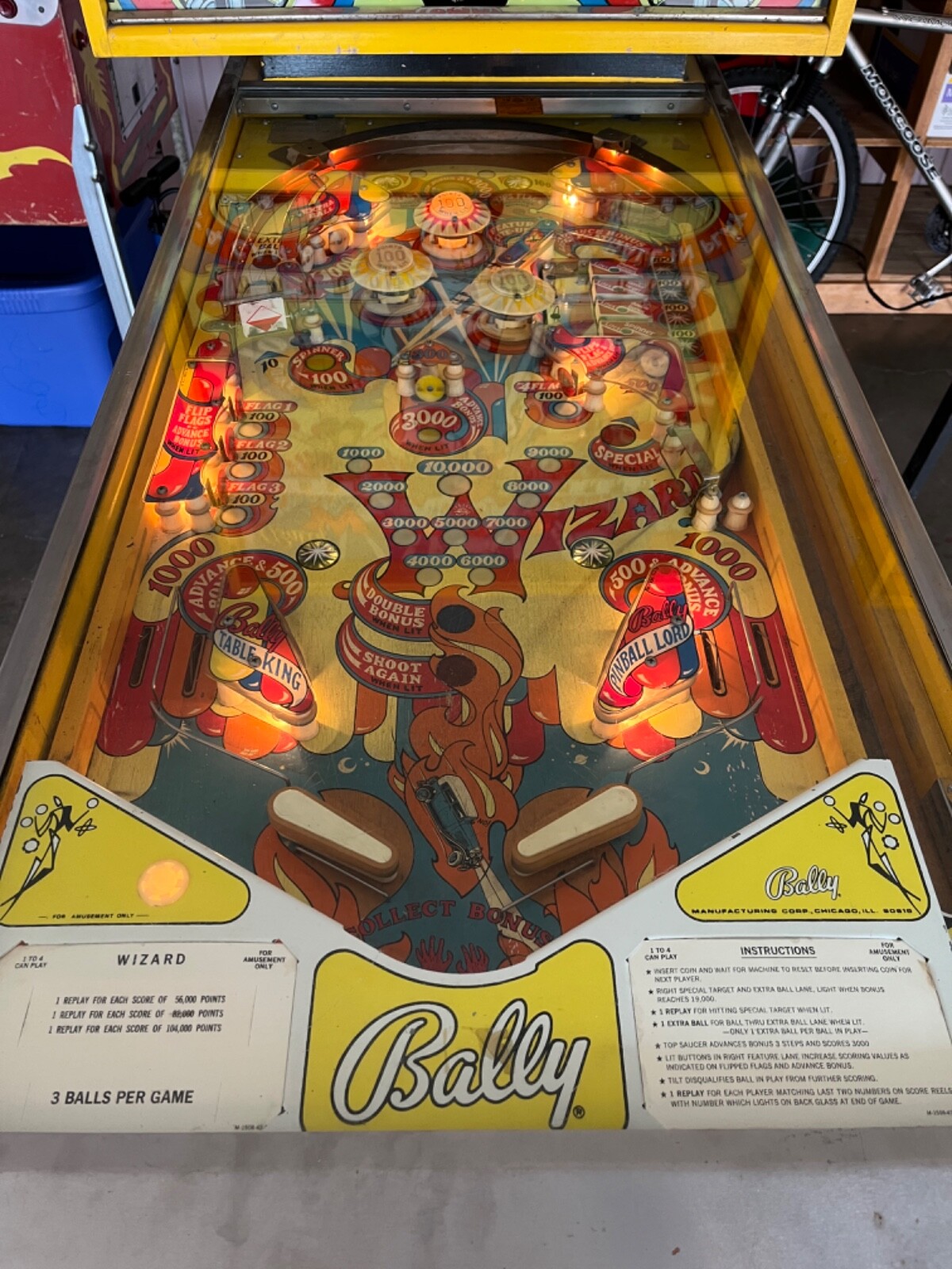Bally Wizard pinball machine eBay