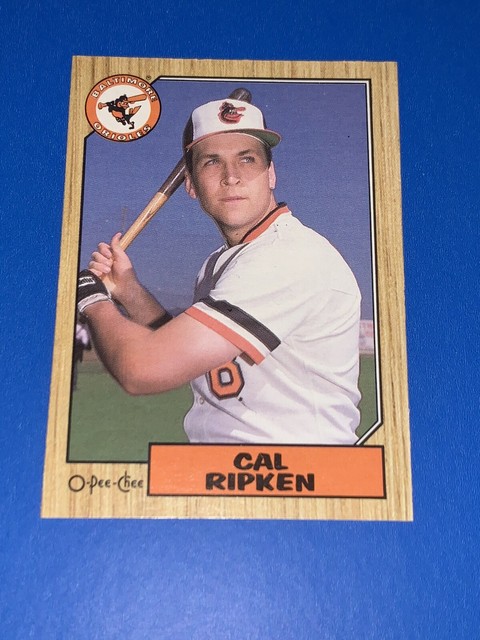 1987 O-Pee-Chee Cal Ripken Jr Baseball Card #312 Baltimore Orioles Set Break
