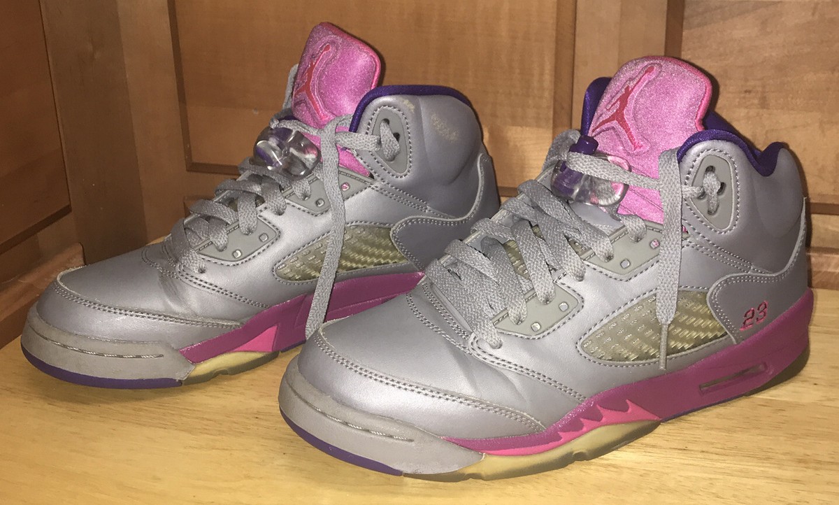 Nike Jordan 5 V Raspberry Pink Gray 440892-009 Max BG GS