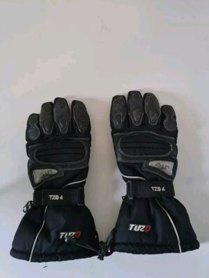 TUZO TZG4 MENS MEDIUM BLACK MOTORCYCLE GLOVES WITH
