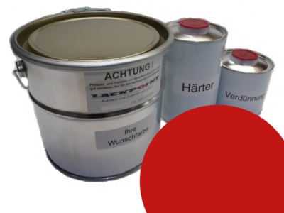 5 Liter Set 2K Car Paint Suitable for Opel 535 Carmine No Clear Coat Lackpoint