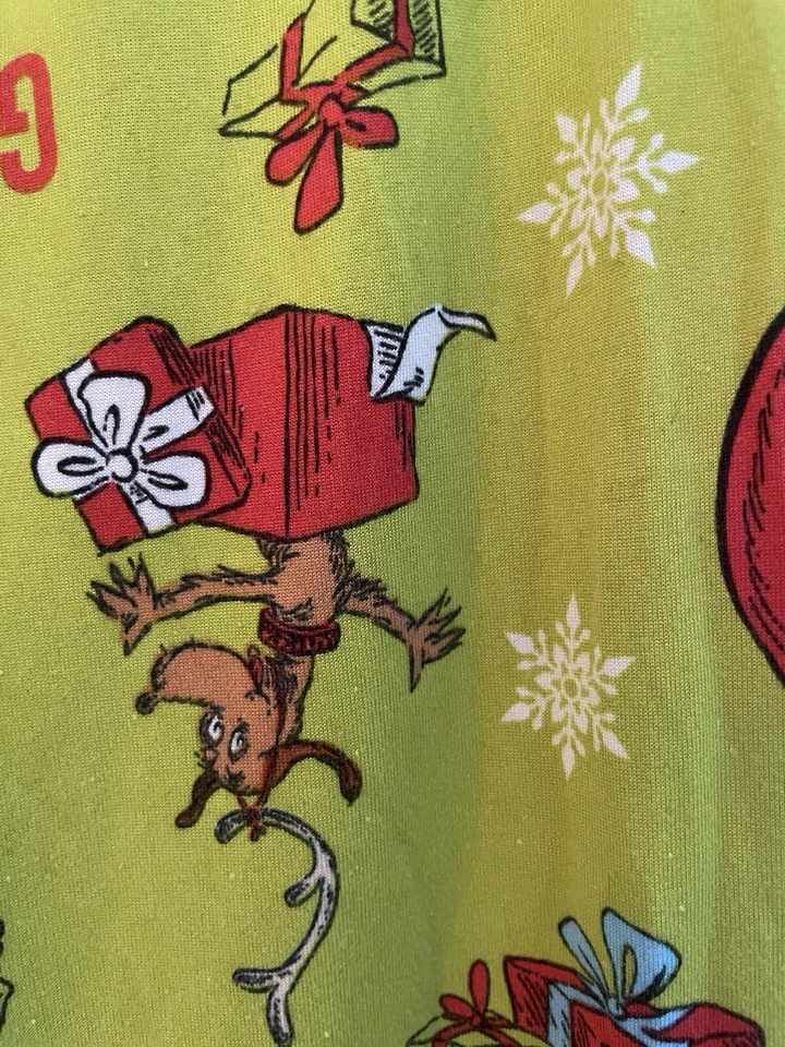 Pantalones PJ Komar Niños Dr. Seuss El Grinch Feliz Navidad Poliéster Verde 10 Foto 4 de 4