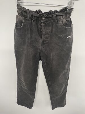 off-white デニム Virgil Abloh OFF-WHITE Slim Denim Jeans Black Stretch Button Fly