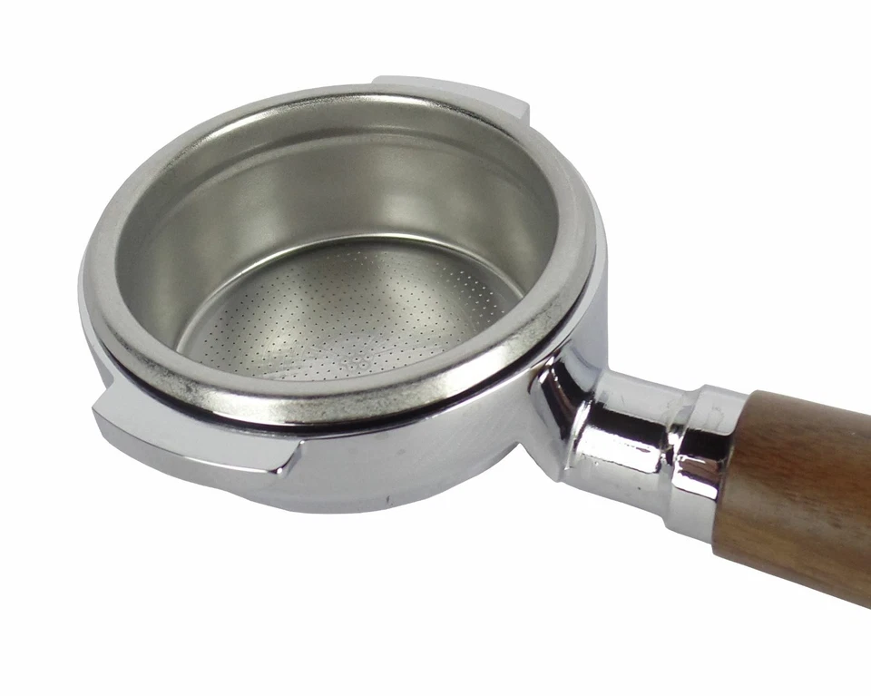 Bodenloser Siebträger für FIORENZATO Espresso Walnussgriff 21g Sieb 3 Tassen - Bild 4 von 4