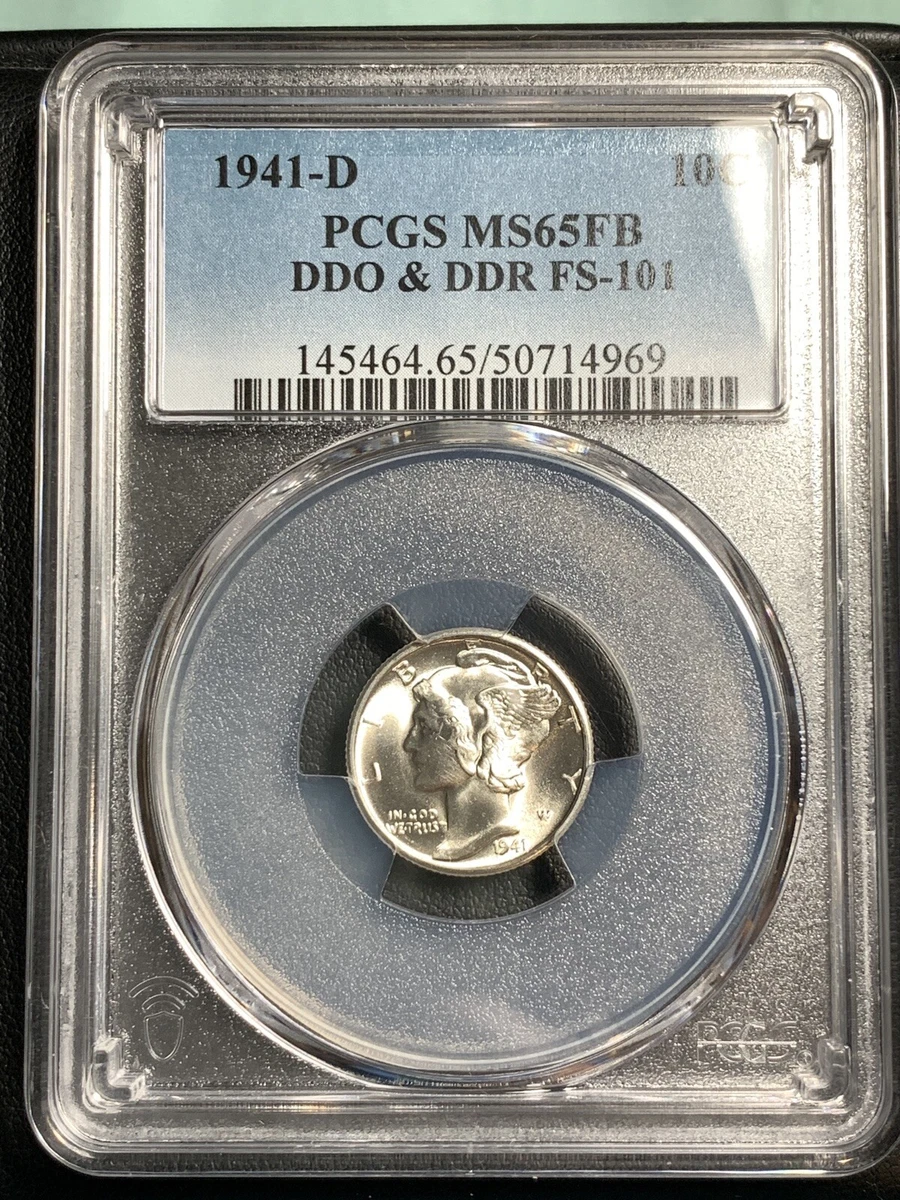 PCGS Certified MS 65 Graded 1941 Year Mercury Dimes (1916-1945