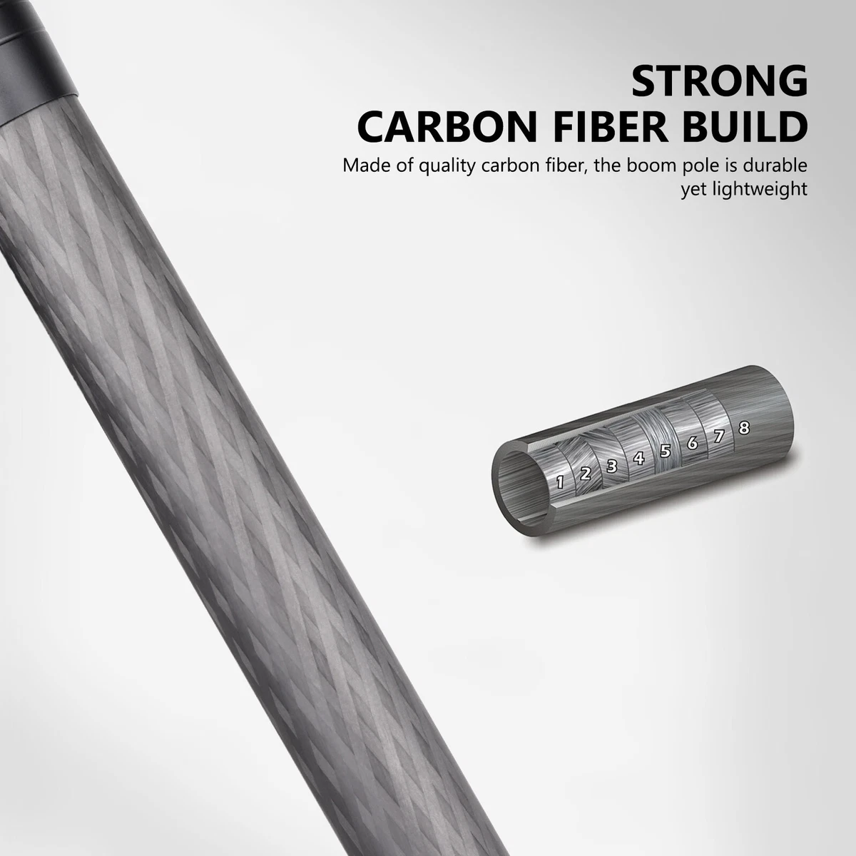 48CM Carbon Fiber Extension Pole Gimbal Rod Handheld Stick for DJI Ronin-S/SC/Os