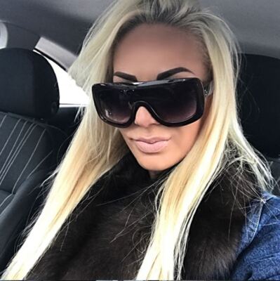 Women Sunglasses Fashion Luxury Oversized Shades One Piece Style Lentes Gafas