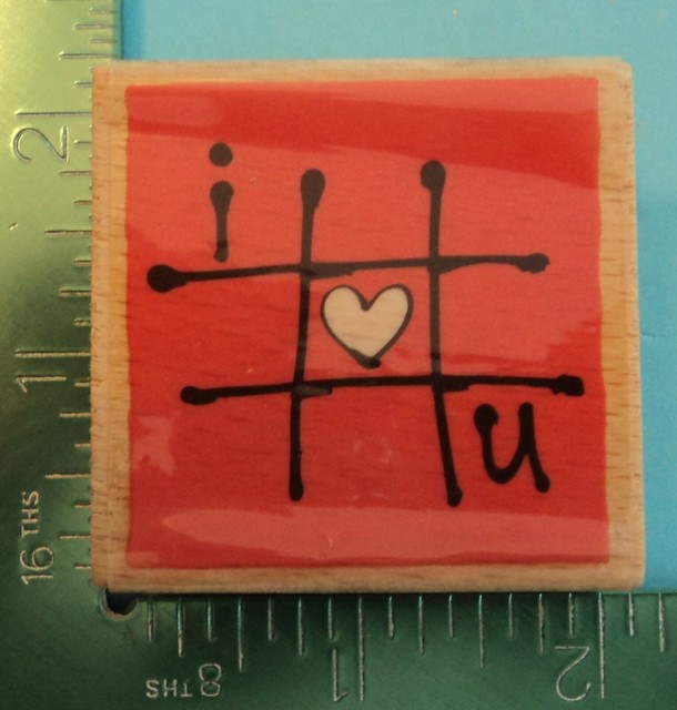 Download I LOVE U TIC TAC TOE Rubber Stamp by VAP Scrap | eBay