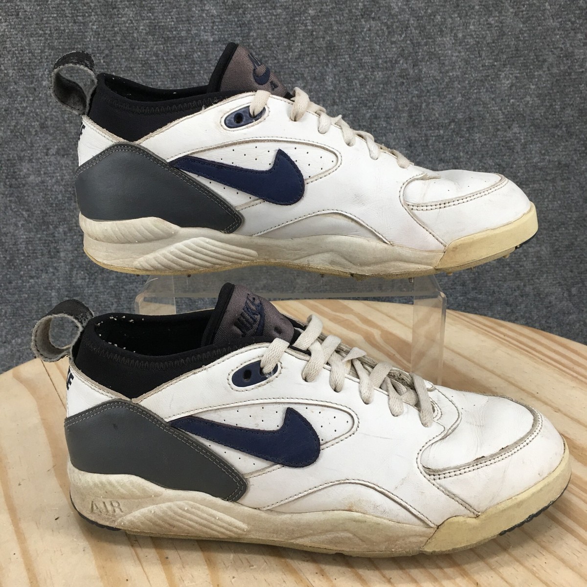 Nike Shoes Mens 8 Golf Cleat Sneakers White Leather Athletic Lace