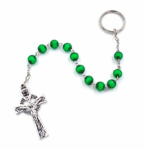 Green "Paidrin Beag" Penal Rosary Keychain by J.C. Walsh & Sons PB82602