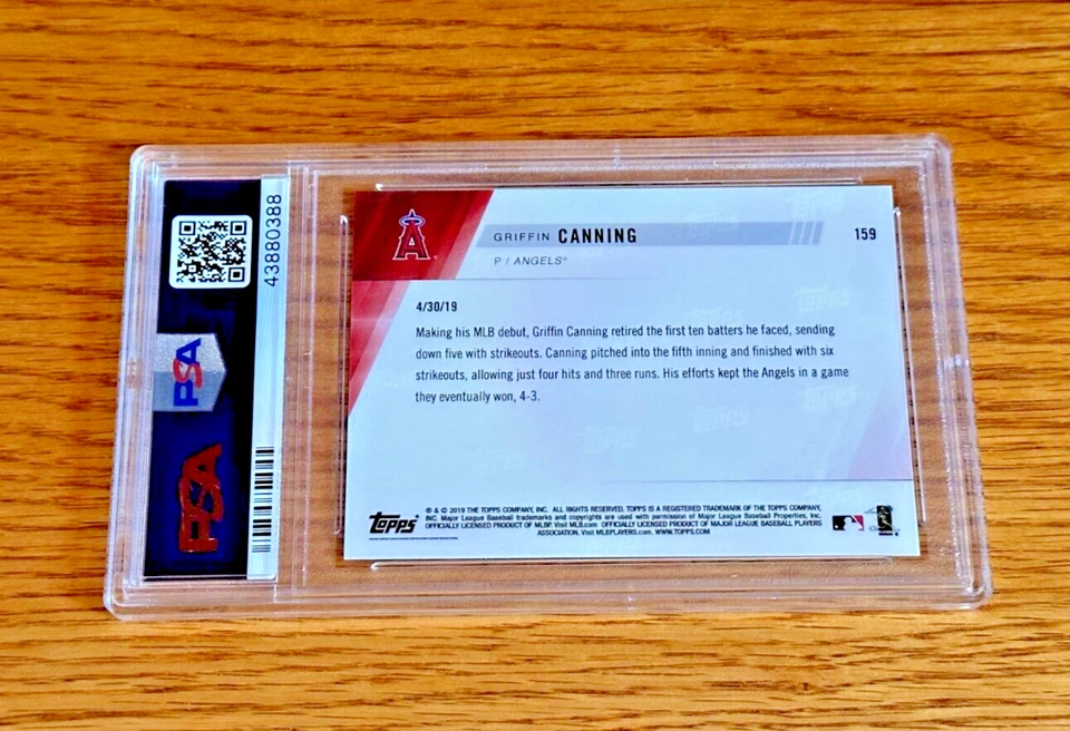 GRIFFIN CANNING 2019 Topps Now #159 Gem Mint PSA 10 Rookie RC SP */558 - Image 2 of 2