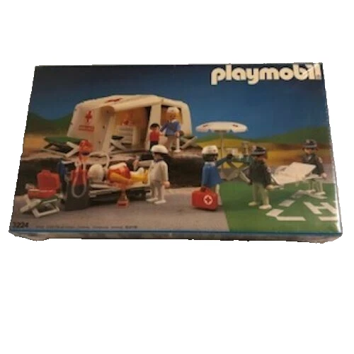 Playmobil 3224 Medical Station Tent, People & More; Vintage 1988 New Sealed Box