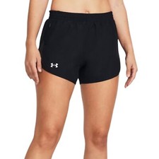 Under Armour Youth Fly By 3" Shorts Juniors LG Gray Hidden Pocket Lined Sports