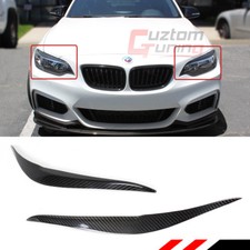 FOR 14-21 BMW 2 SERIES F22 M235i M2 CARBON FIBER HEADLIGHT EYE LID COVER EYEBROW