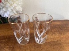 Vintage Libbey Informal Golden Wheat Glasses ...