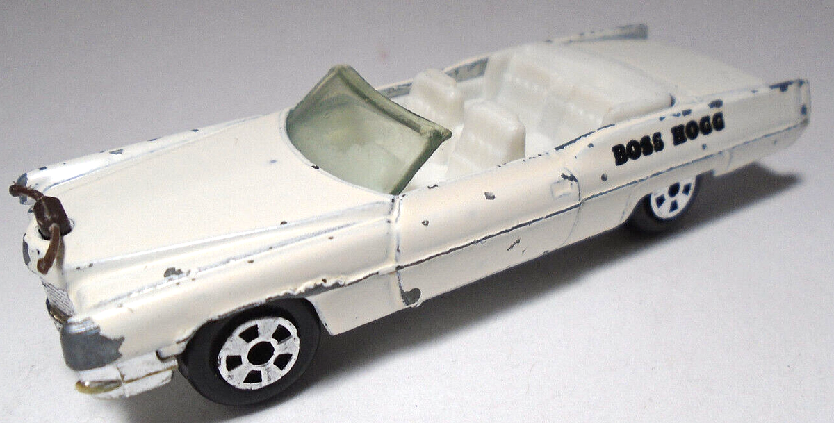1981 ERTL WARNER BROS. BOSS HOGG'S CADILLAC WHITE DIECAST 3 1/8