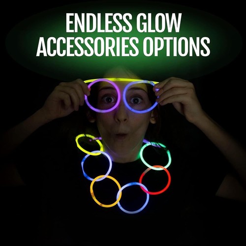 PEBBLE HUG GLOW STICKS BRACELETS NECKLACES PARTY FAVORS NEON COLOR +CONNECTOR - Picture 3 of 40