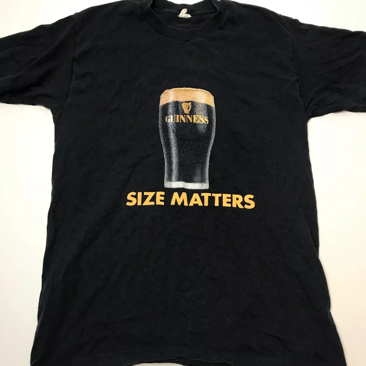 Vintage Guinness Beer Size Matters Promotional T Shirt 90s Medium