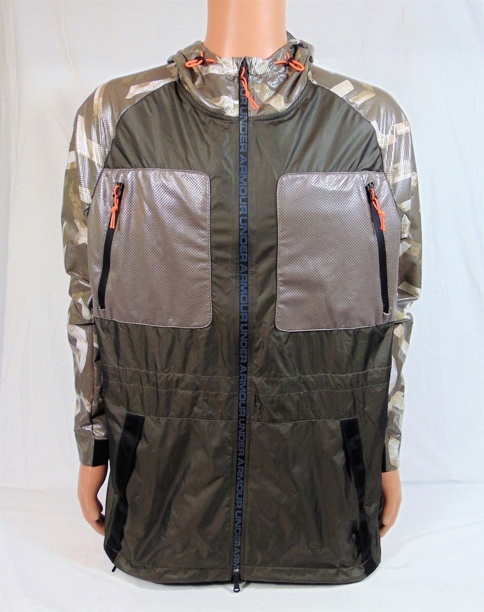 Under Armour Storm Perpetual Print Hooded Rain Jacket Sz XXL NEW