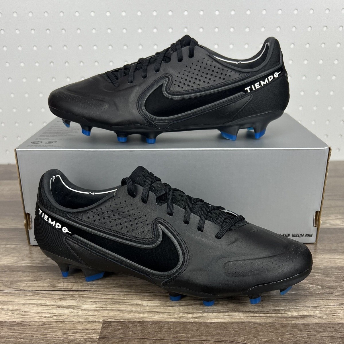 Nike Legend 9 Elite FG Black Blue Soccer Cleats Shoes CZ8482 Mens