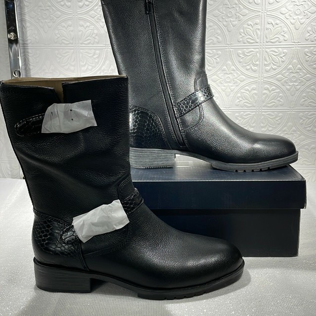 Naturalizer Women's US 7W Genna Mid Calf Boots Black for sale online eBay