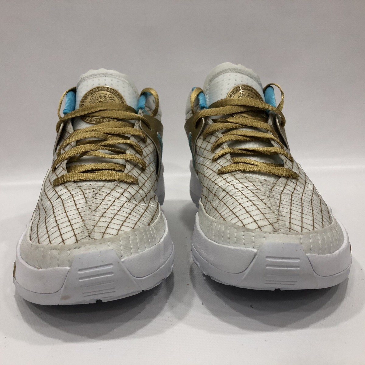 Nike Zoom KD 13 EYBL DA0895-102 KD13 White Gold Aqua basketball shoes Sz. 9 Nike Zoom KD 13 EYBL White Gold Aqua Size 3.5 Sneakers  main image 2