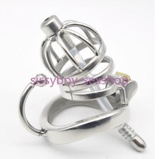 Stainless Steel Male Chastity Device Metal Cage Men Standard Locking Belt