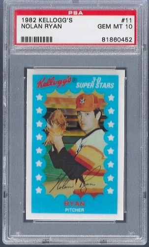 1982 Kellogg's #11 Nolan Ryan Houston Astros PSA 10 Gem Mint 81860452